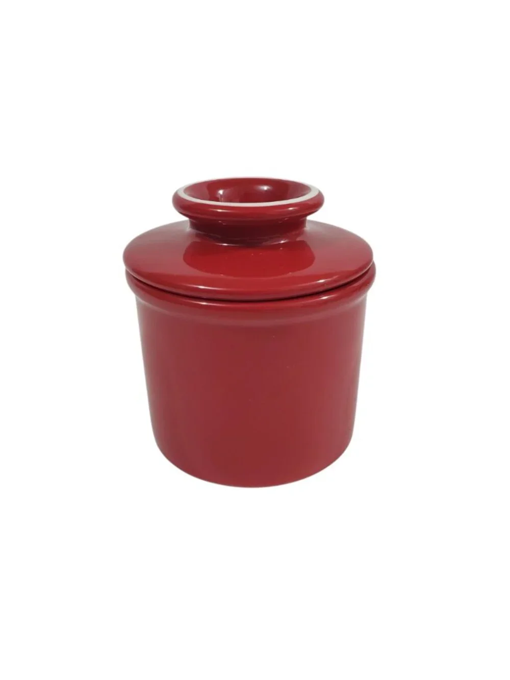 NOS The Original Butter Bell Crock Red Ceramic Butter Keeper by L. Tremain 2006